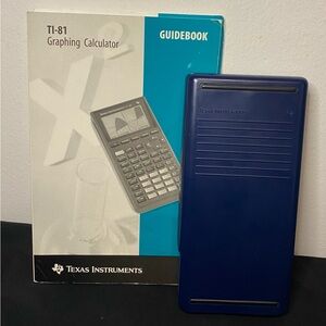 Texas Instruments TI-81 Graphing Calculator Guidebook Working Blue 1991 Math